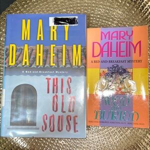 2 Paperback books   Wed & Buried. Mary Daheim. Avon mystery This Old Souse.